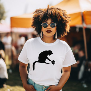 Camiseta Gato Negro Lanza Republicano fuera de la Mesa
