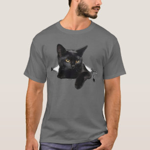 Camiseta Gato negro lindo