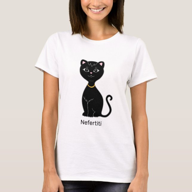 Camiseta Gato negro lindo (Anverso)