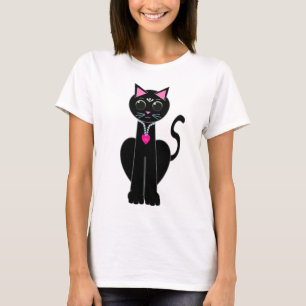 Camiseta Gato negro lindo