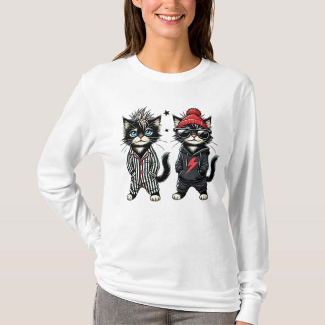 Camiseta Gato negro lindo (Anverso)