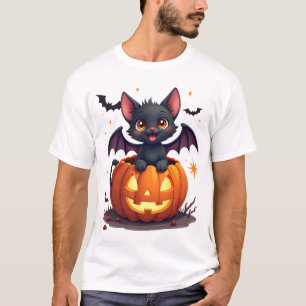 Camiseta Gato Negro Lindo Con Alas De Murciélago Jack O Lin