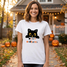 Gato negro lindo de Halloween