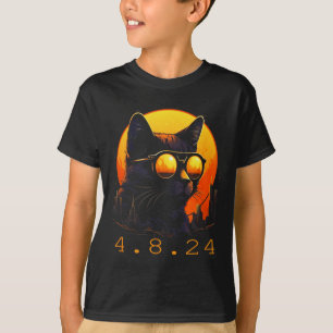 Camiseta Gato negro lindo eclipse solar Eclipse