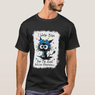 Camiseta Gato Negro Llevo Azul Por Mi Tía Conciencia Del Au