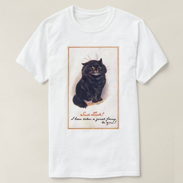 Camiseta Gato negro, Louis Wain (Diseño del anverso)