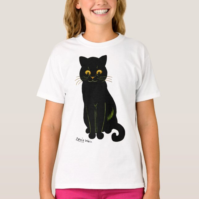 Camiseta Gato negro, Louis Wain (Anverso)