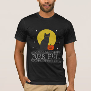 CAMISETA GATO NEGRO MALVADO RONRONEA