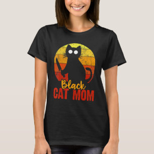 Camiseta Gato Negro Mamá Halloween Gore Meow Con Un Bloody 