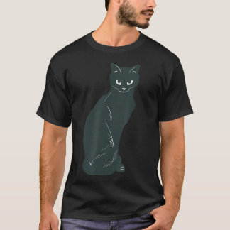 Camiseta Gato negro me encanta el gato gracioso gato amante
