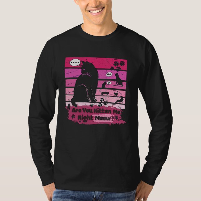 Camiseta Gato negro ¿Me estás comiendo bien? (Anverso)