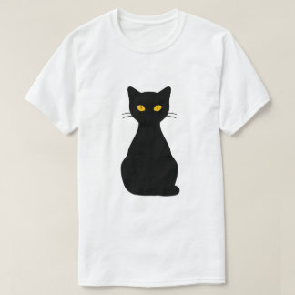 Camiseta Gato negro minimalista