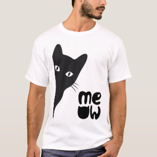 Camiseta Gato negro misterioso - Diseño Minimalista