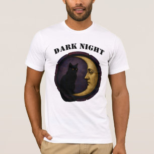 Camiseta Gato negro místico en luna creciente