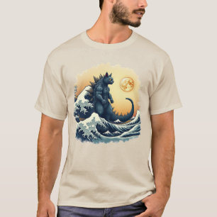Camiseta Gato Negro Monstruo Kawaii - Catzilla Conoce la Ol