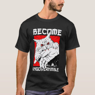 Camiseta Gato Negro Mordisco Humor Vuelvase Ingobernable