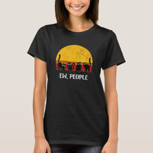 Camiseta Gato Negro  Mujeres Ew Gente Meowy Gato
