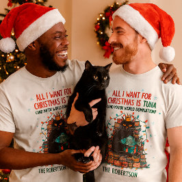 Camiseta Gato negro Navidades de vacaciones Humor gracioso