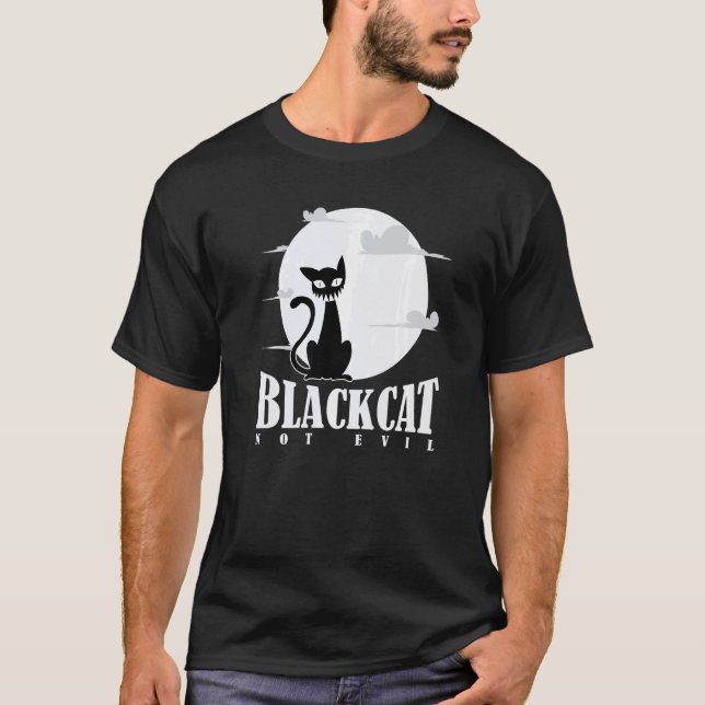 Camiseta Gato Negro No Es Malvado (Anverso)