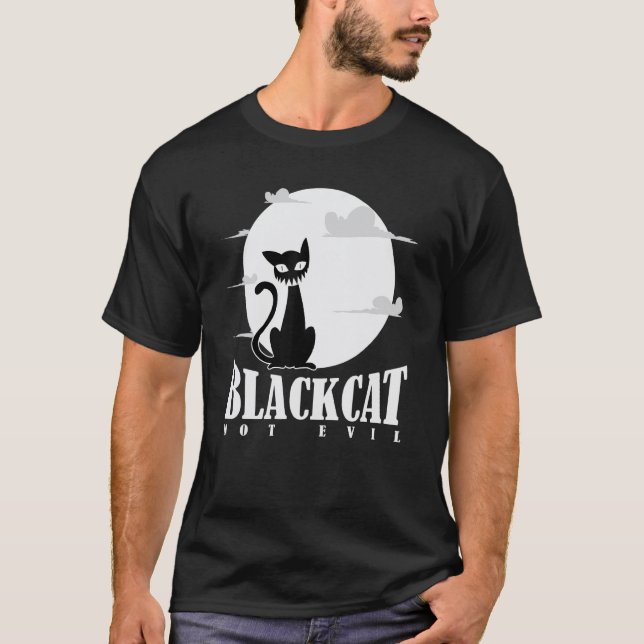 Camiseta Gato Negro No Es Malvado (Anverso)