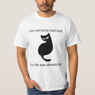 Camiseta Gato negro no traigo mala suerte