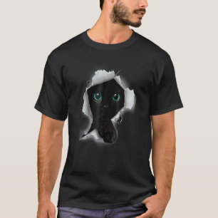 Camiseta Gato Negro Orn Tela Para Gato  Papá Gato Mamá Gato