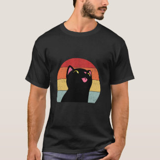 Camiseta gato negro papá gato negro actitud gato padre gato
