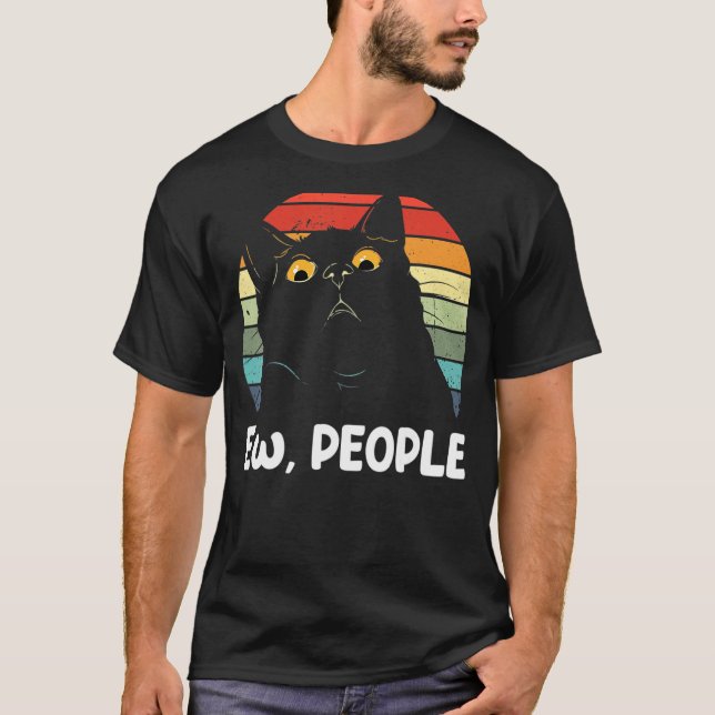 Camiseta Gato negro para mujeres gatos divertidos diciendo (Anverso)