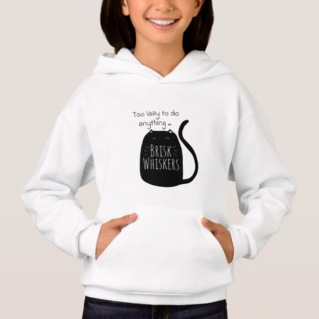 Camiseta Gato Negro Perezoso (Anverso)