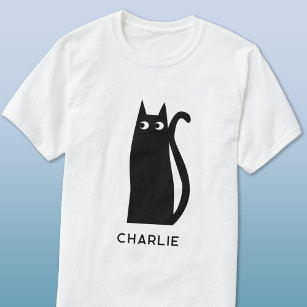 Camiseta Gato negro personalizado