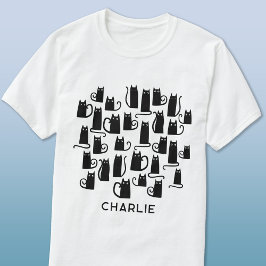 Camiseta Gato negro personalizado