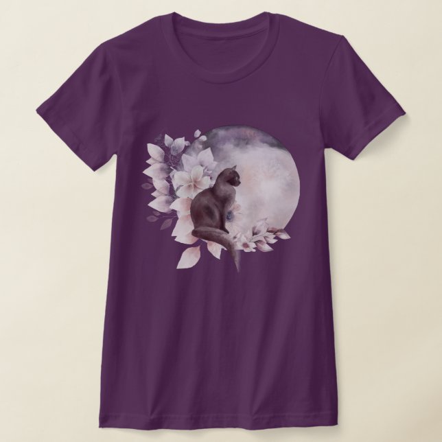 Camiseta Gato negro por una luna llena mágica (Distribución)