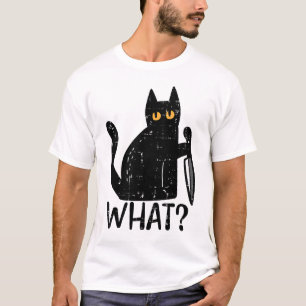 Camiseta Gato negro qué es lo gracioso de la Halloween ases