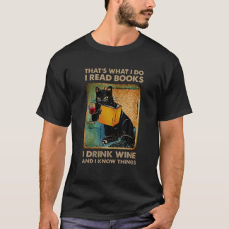 Camiseta Gato negro que es lo que hago para leer libros que