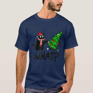 Camiseta Gato negro qué Navidades, Navidades divertidos
