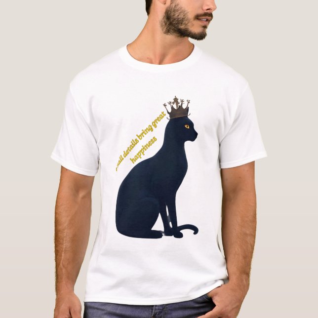 Camiseta Gato negro real (Anverso)