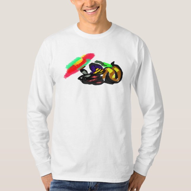Camiseta Gato negro resplandor de otoño  (Anverso)