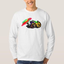 Camiseta Gato negro resplandor de otoño 