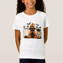 Gato Negro Retro Bruja Calabaza de Halloween Espel