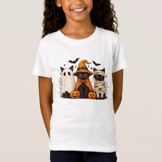 Camiseta Gato Negro Retro Bruja Calabaza de Halloween Espel