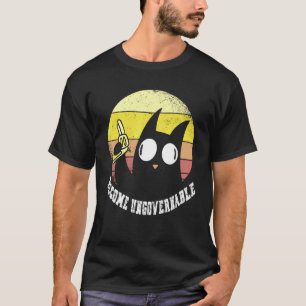 Camiseta Gato Negro Retro Divertido Se Vuelve Ingobernable