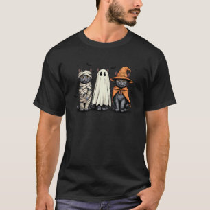 Camiseta Gato Negro Retro Maullido Calabaza Halloween Gatit