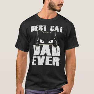 Camiseta Gato negro retro mejor papá gato jamás visto