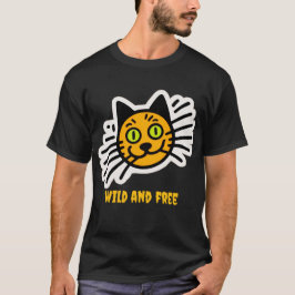 Camiseta Gato negro salvaje y libre