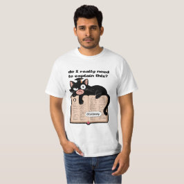Camiseta Gato negro sarcástico en meme de diccionario