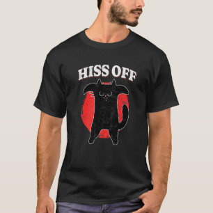 Camiseta Gato Negro Siseo Fuera Maullar