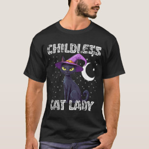 Camiseta Gato Negro Sombrero de Bruja Espeluznante Señora G