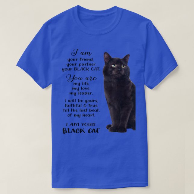 Camiseta Gato negro soy tu negro Día de la Madre de los pad (Diseño del anverso)
