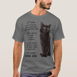 Camiseta Gato negro soy tu negro Día de la Madre de los pad