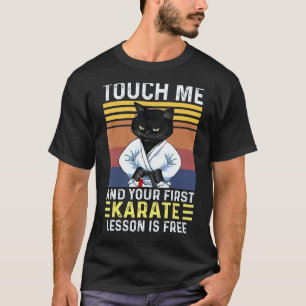Camiseta Gato Negro Tóqueme Y Su Primera Lección De Karate